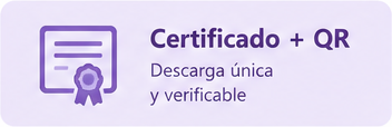 Certificado verificable mediante QR