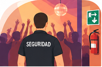 Ilustración del curso Evacuación y autoprotección en locales bailables