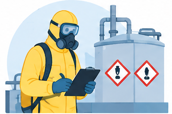 Ilustración del curso Evacuación y autoprotección en industria química